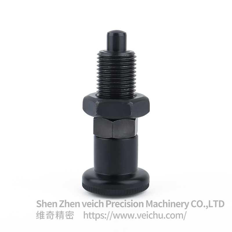 VCN221-BK-Black Carbon Steel Nylon 6 Knob Sring plunger