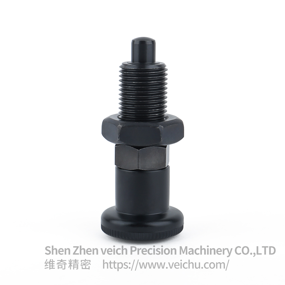 VCN221-BK-Black Carbon Steel Nylon 6 Knob Sring plunger