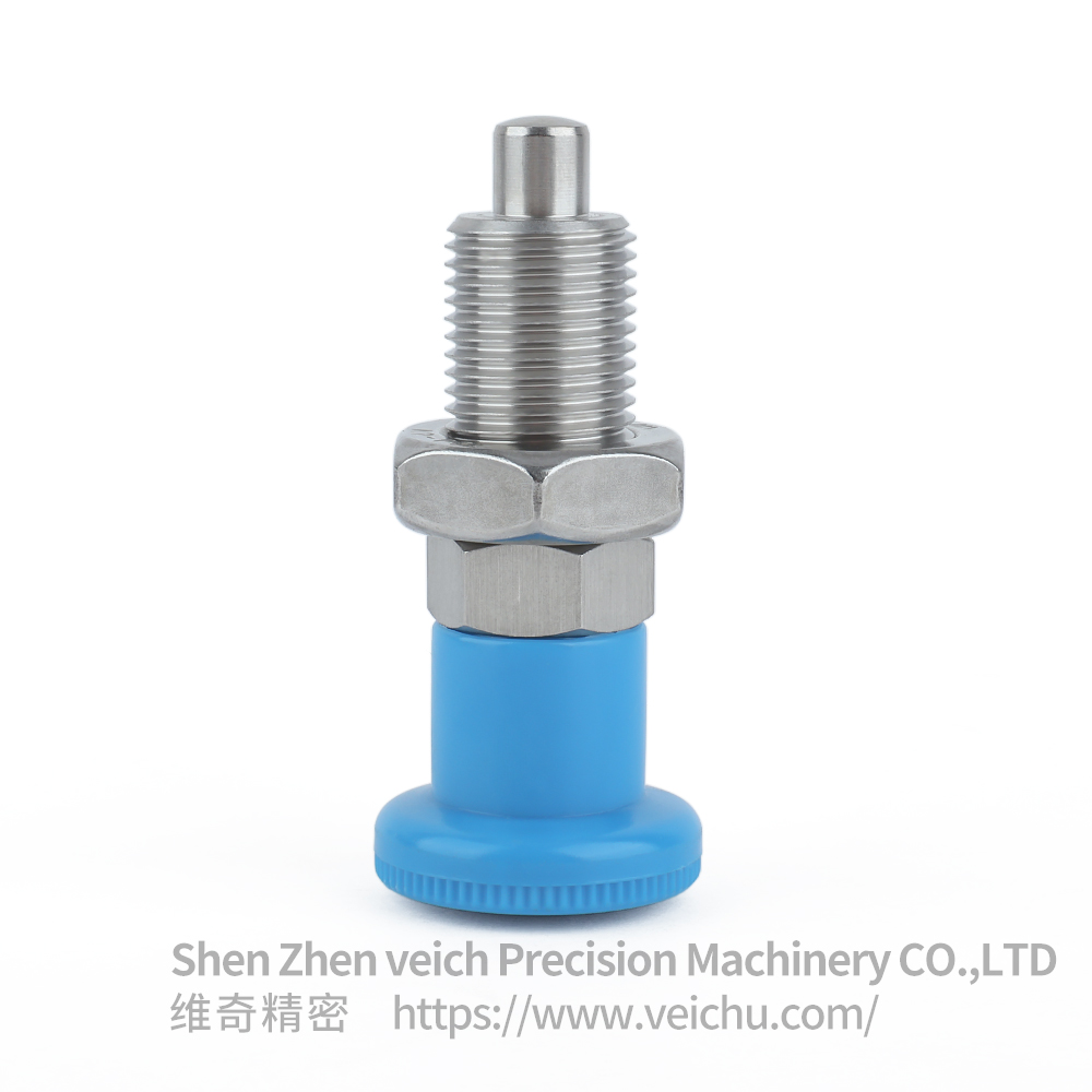 VCN221-BNK-Blue Stainless Steel Nylon6 Knob Hand-Retractable Plungers