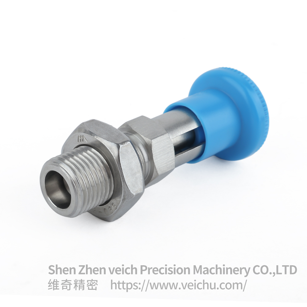 VCN221-CNK-Blue Stainless Steel Nylon6 Knob Hand-Retractable Plungers