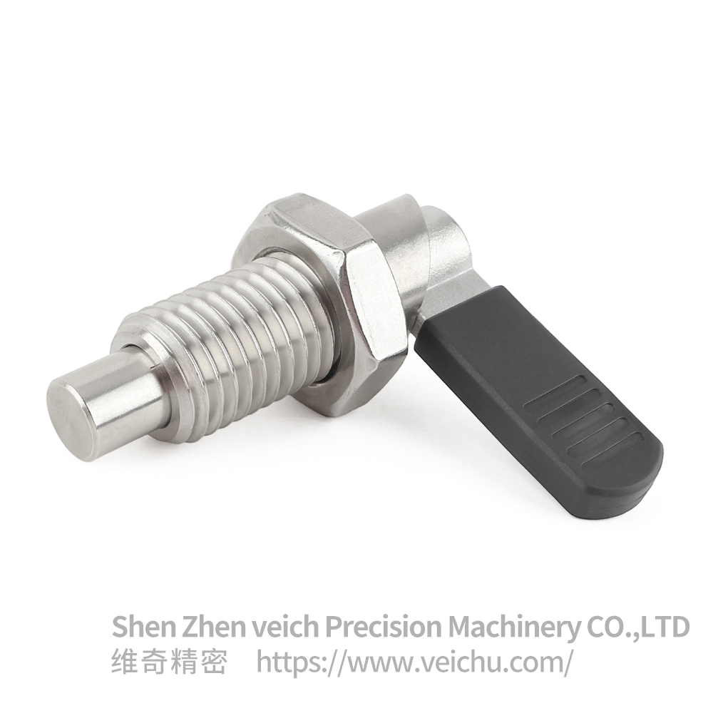 VCN226-BNK LType Stainless Steel Retractable Spring Plunger with Lever Cap