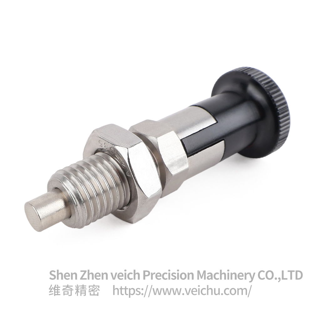 VCN210-CNK-Flat Stainless Steel Aluminum Knob Hand-Retractable Plungers