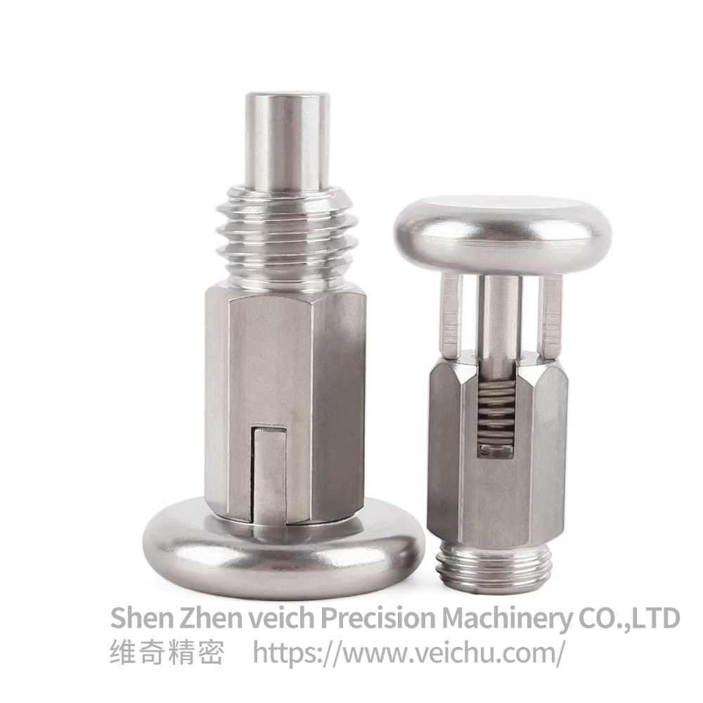 VCN231-CN Rest Position Type Stainless Steel Aluminum Knob Hand-Retractable Plungers
