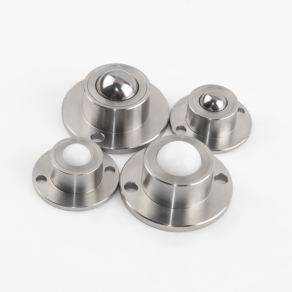 VCN318 Stainless Steel Ball Transfer Units - Flange Type