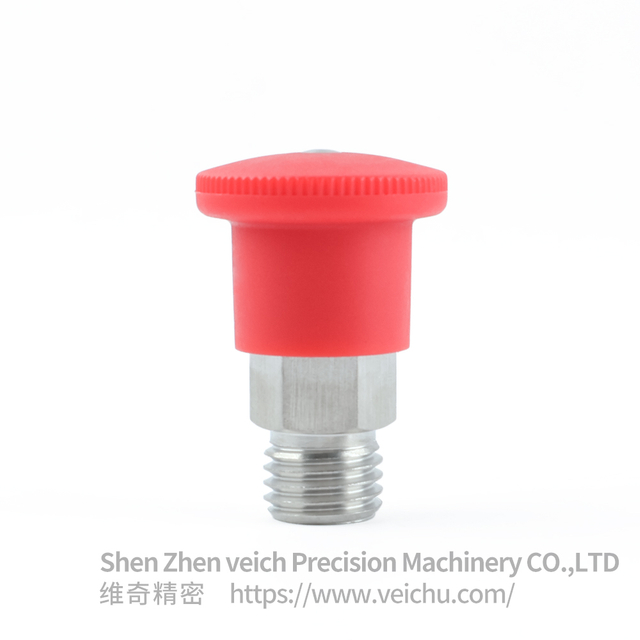 VCN218-CN /MCN Red Handle Stainless Stee Self-locking Type Spring Plungers