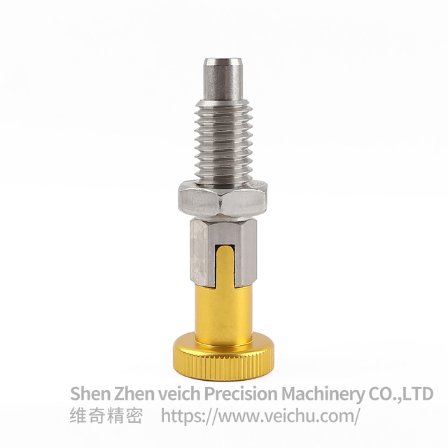 VCN217-CNK Gold Knob Stainless Steel Indexing Plungers