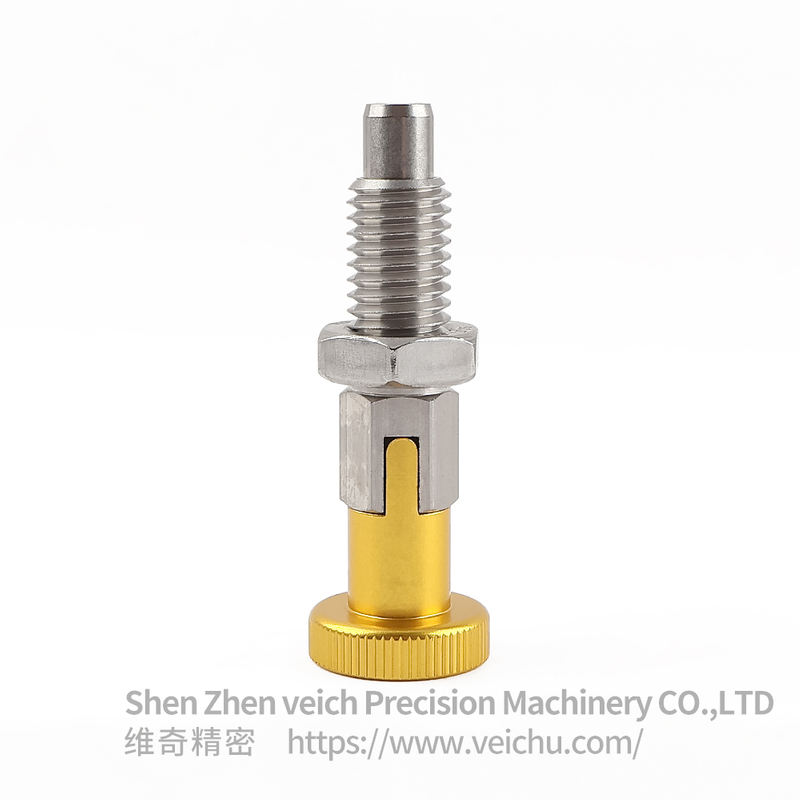VCN217-CNK Gold Knob Stainless Steel Indexing Plungers