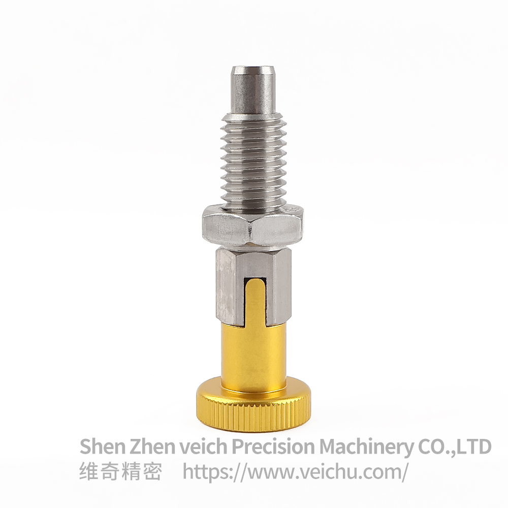 VCN217-CNK Gold Knob Stainless Steel Indexing Plungers