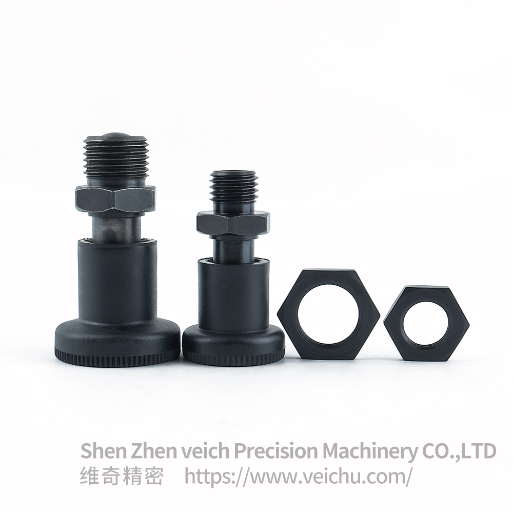 VCN216-CK-Black Carbon Steel Plastic Knob Sring plunger