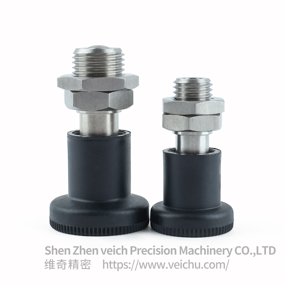 VCN216-CNK-Black Stainless Steel Dowel Spring Loaded Plunger