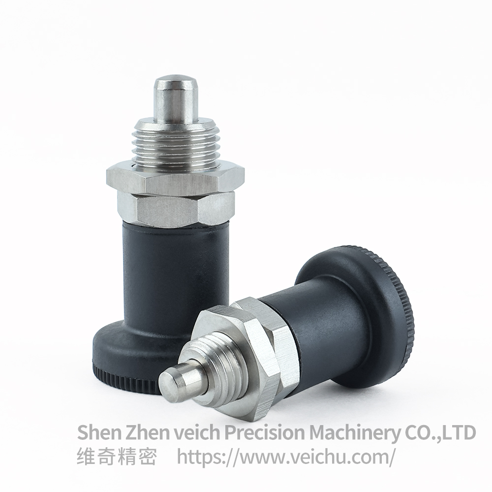VCN216-BNK-Black Stainless Steel Spring Loaded Plunger