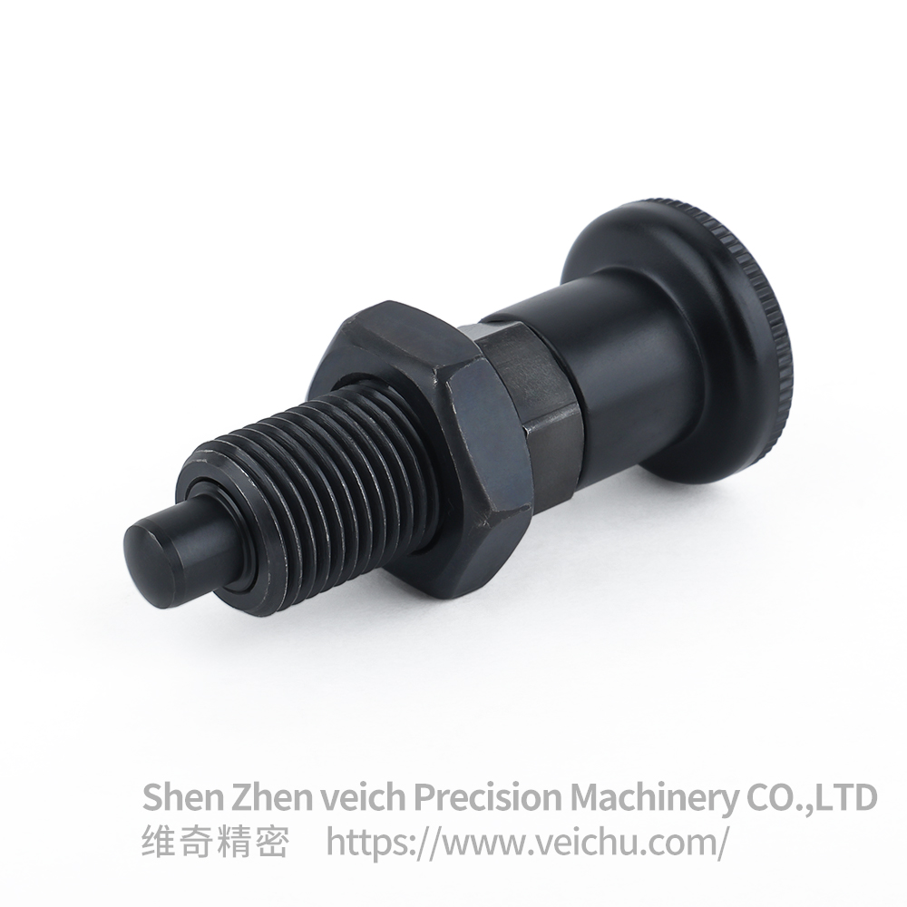 VCN221-BK-Black Carbon Steel Nylon 6 Knob Sring plunger