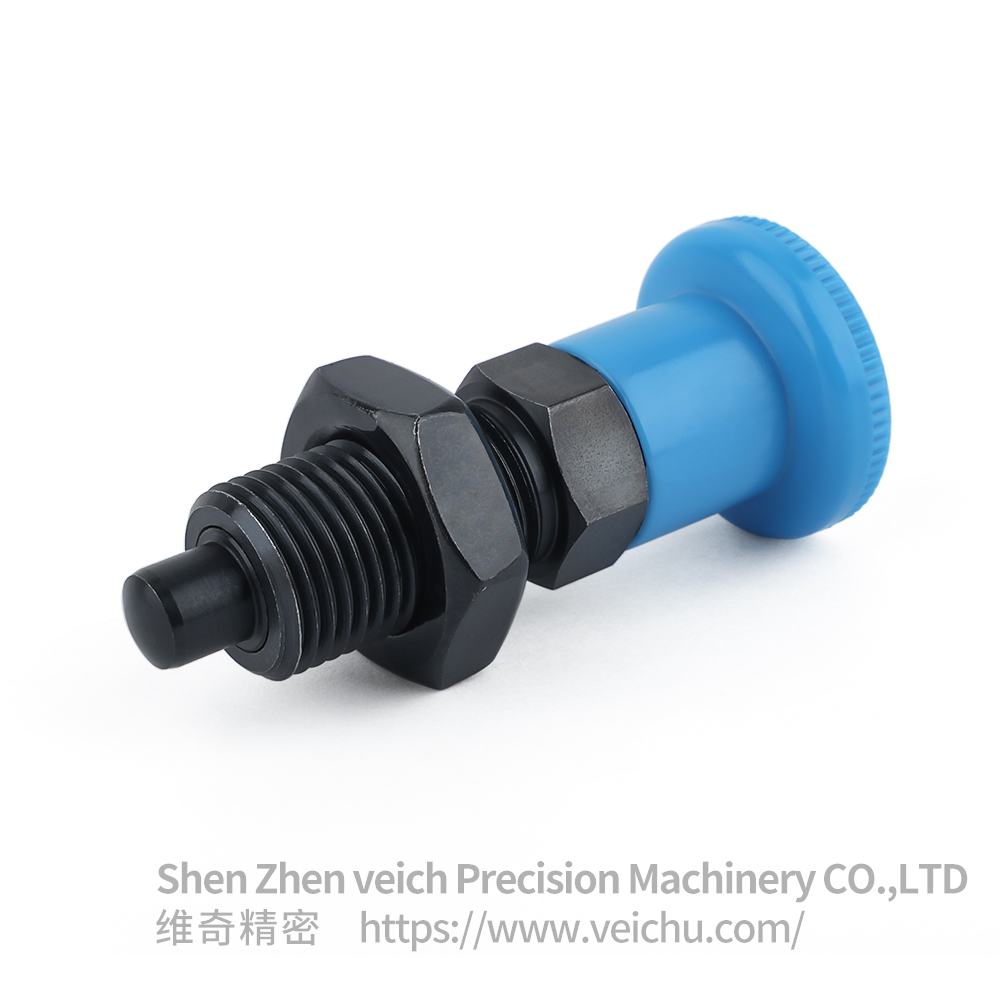 VCN221-BK-Black Carbon Steel Nylon6 Knob Indexing Plunger