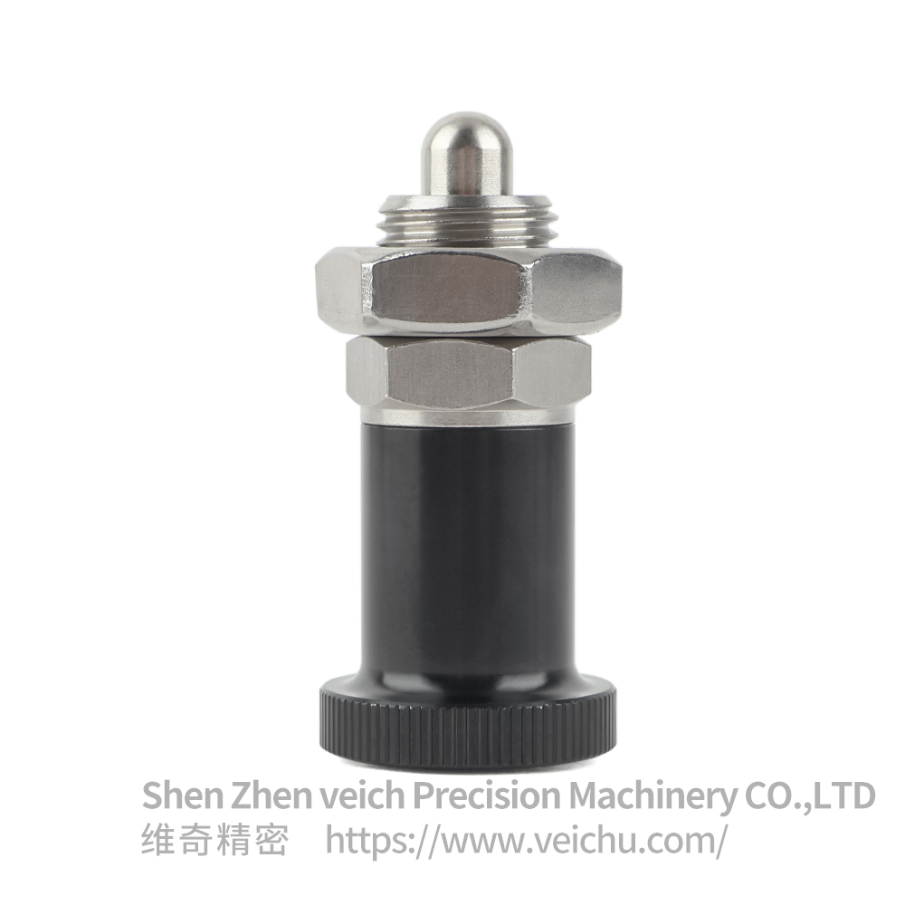 VCN214-BNK-Stainless Steel Aluminum Knob Dowel Spring Loaded Plunger