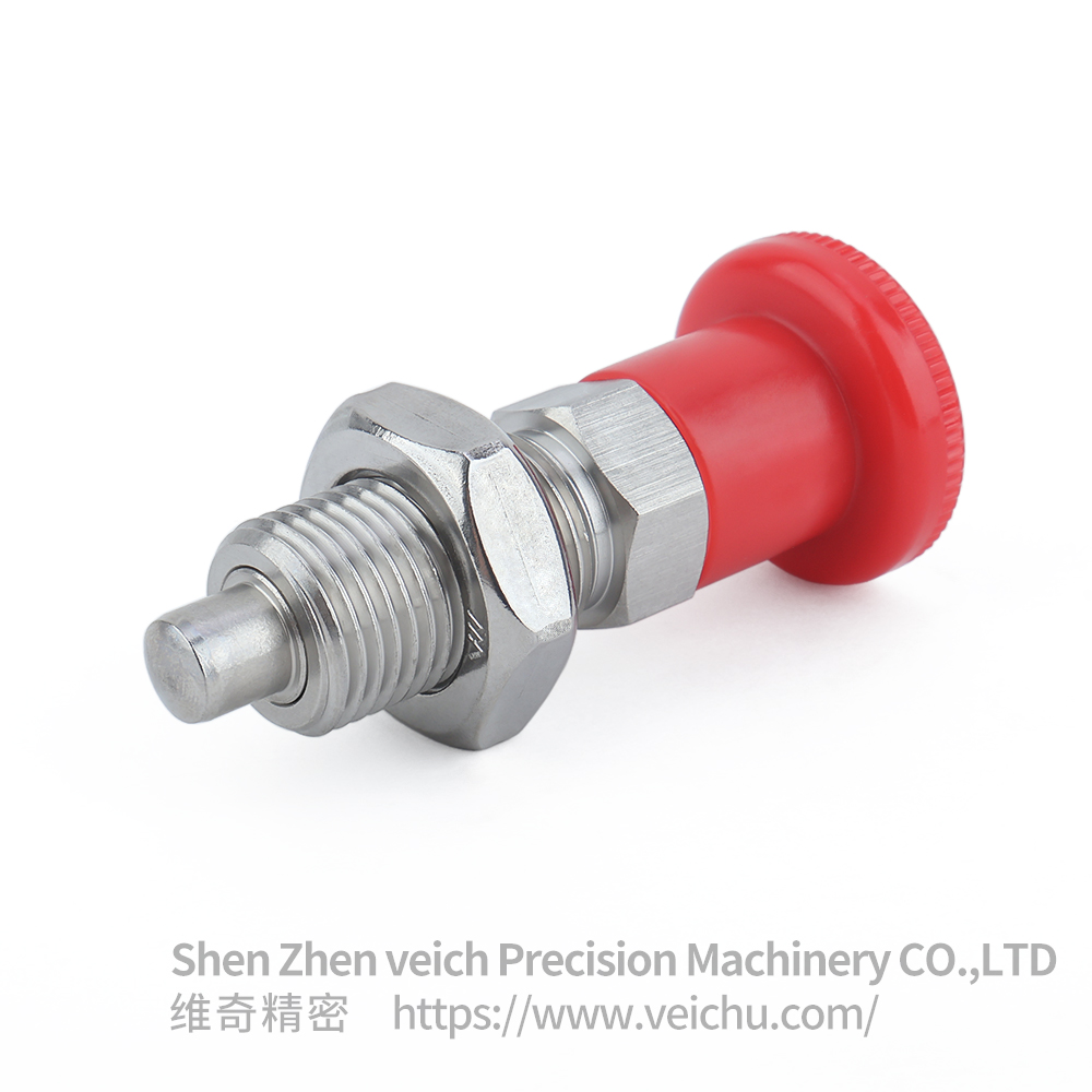VCN221-BNK-Red Stainless Steel Nylon6 Knob Precision Indexing Plunger