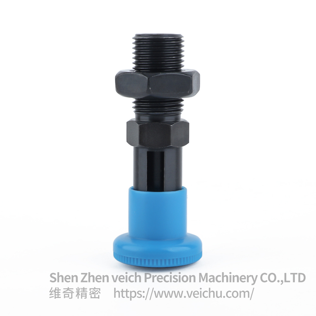 VCN221-CK-Blue Carbon Steel Nylon 6 Knob Pull Pin Spring Plunger