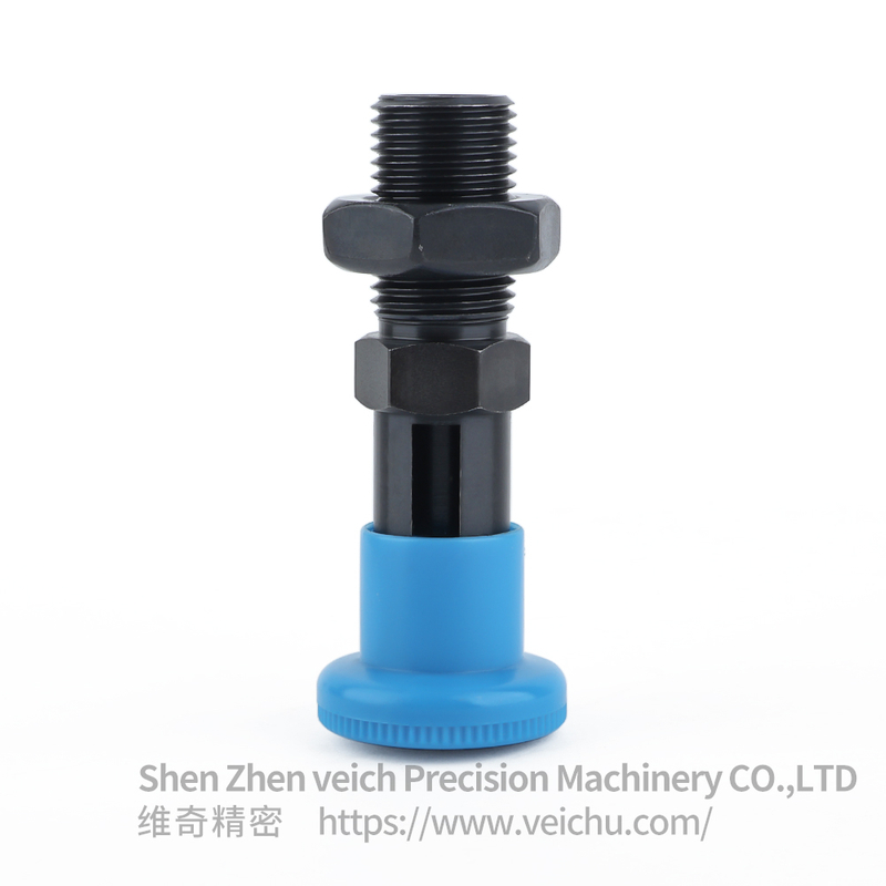 VCN221-CK-Blue Carbon Steel Nylon 6 Knob Pull Pin Spring Plunger