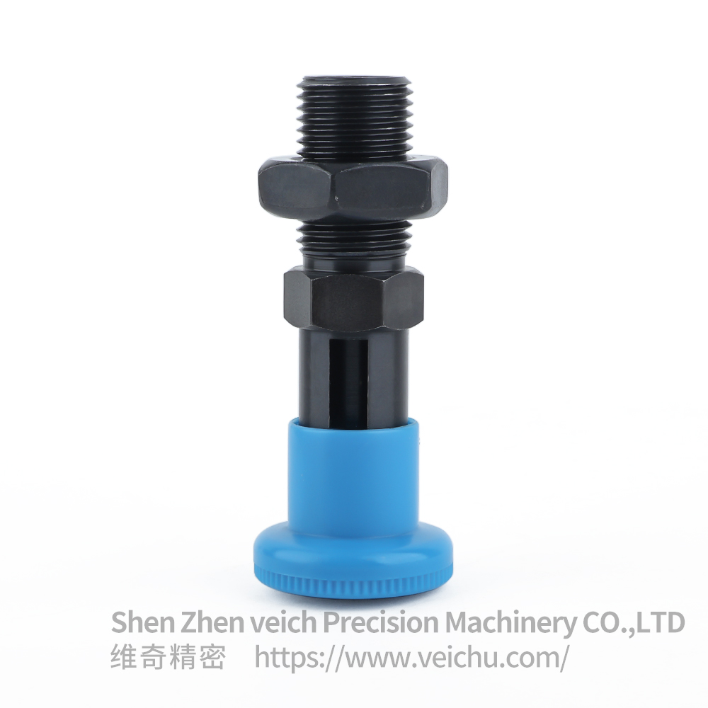 VCN221-CK-Blue Carbon Steel Nylon 6 Knob Pull Pin Spring Plunger