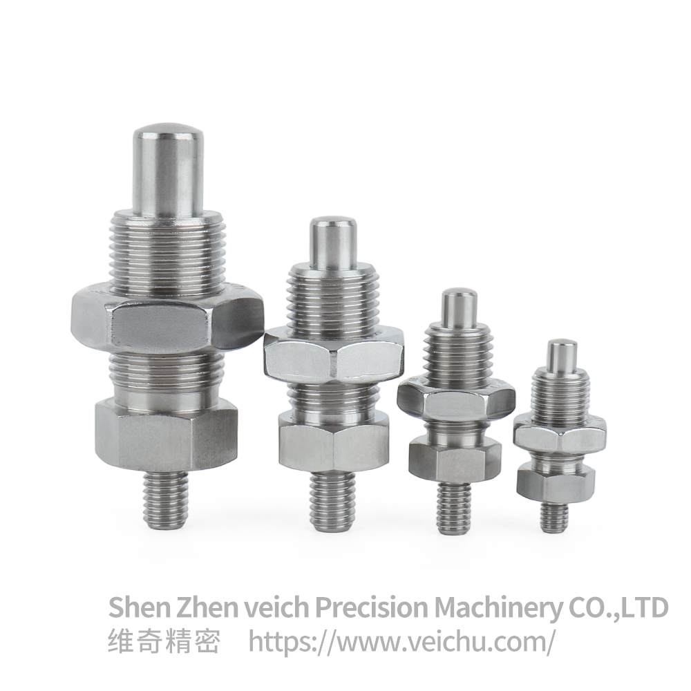 VCN223-GNK- Stainless Steel Dowel Spring Loaded Plunger No Knob