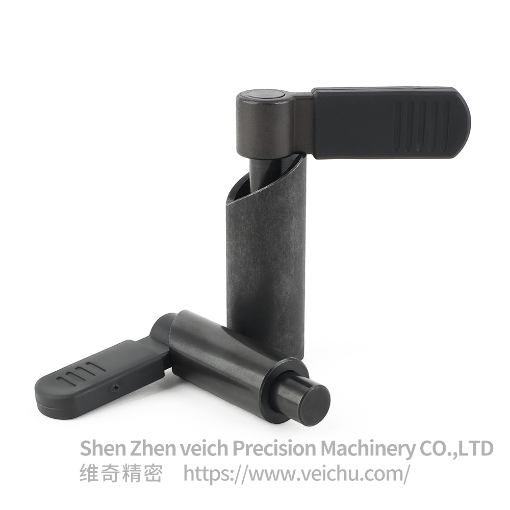 VCN228-B Carbon Steel L Type Handle Non-Threaded Indexing Plunger with Lever Cap