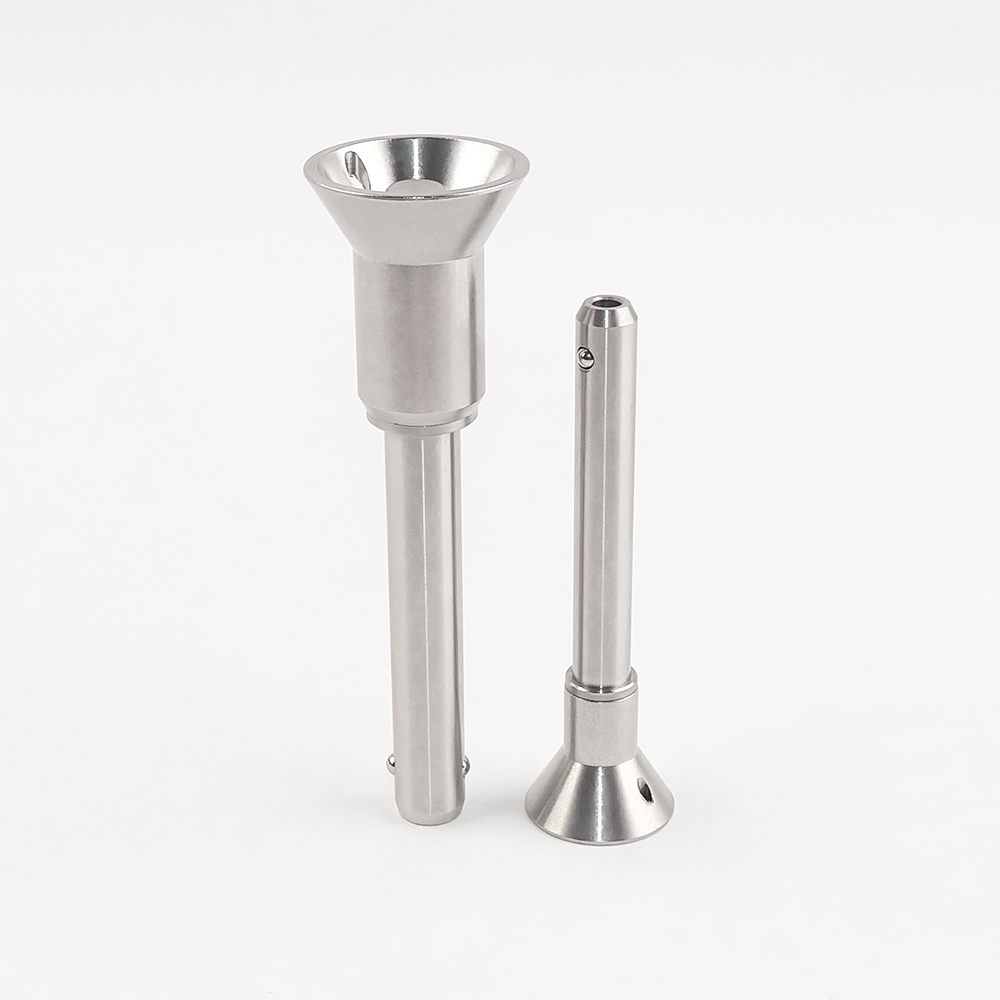 VCN122 Ball Lock Safety Pin with Horn-Shaped Handle