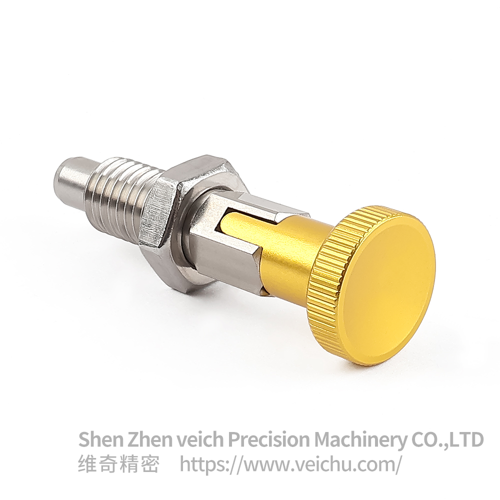 VCN217-CNK Gold Knob Stainless Steel Indexing Plungers