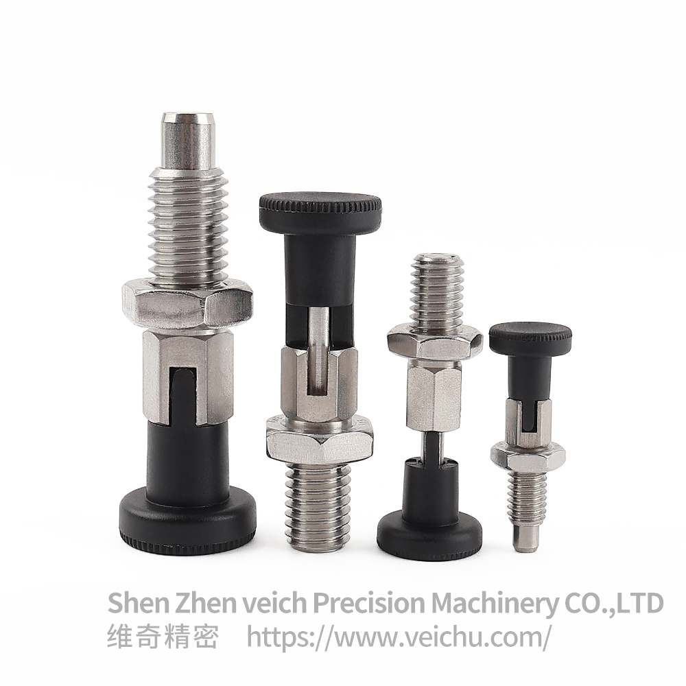 VCN217-YNK Gold Knob Stainless Steel Indexing Plungers