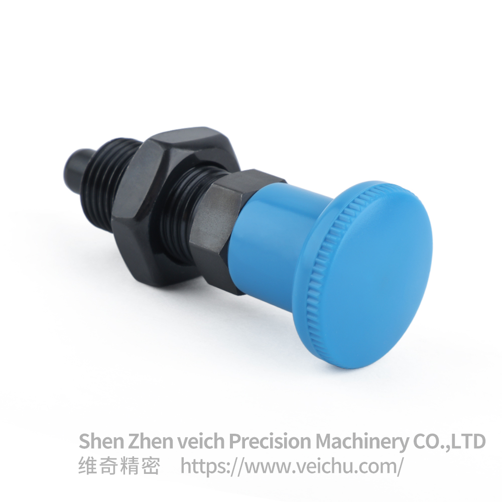 VCN221-BK-Black Carbon Steel Nylon6 Knob Indexing Plunger
