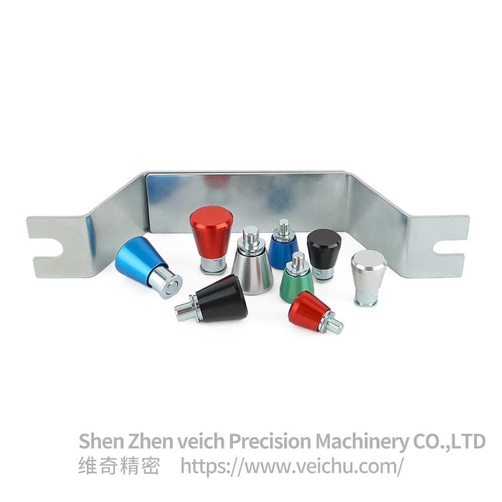 VCN521 Precision Aluminum Spring Plunger, Conical Handle Design