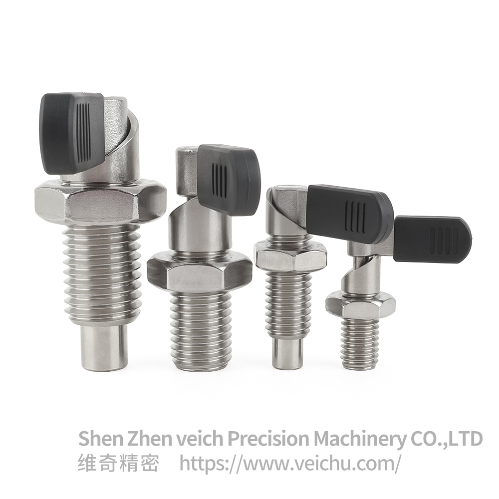 VCN226-BNK LType Stainless Steel Retractable Spring Plunger with Lever Cap