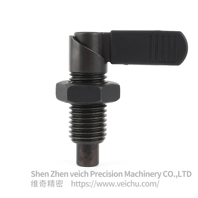 VCN226-BK LType Carbon Steel Retractable Spring Plunger with Lever Cap