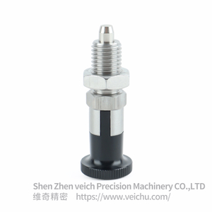 VCN210-CNK-Tapered Stainless Steel Aluminum Knob Hand-Retractable Plungers