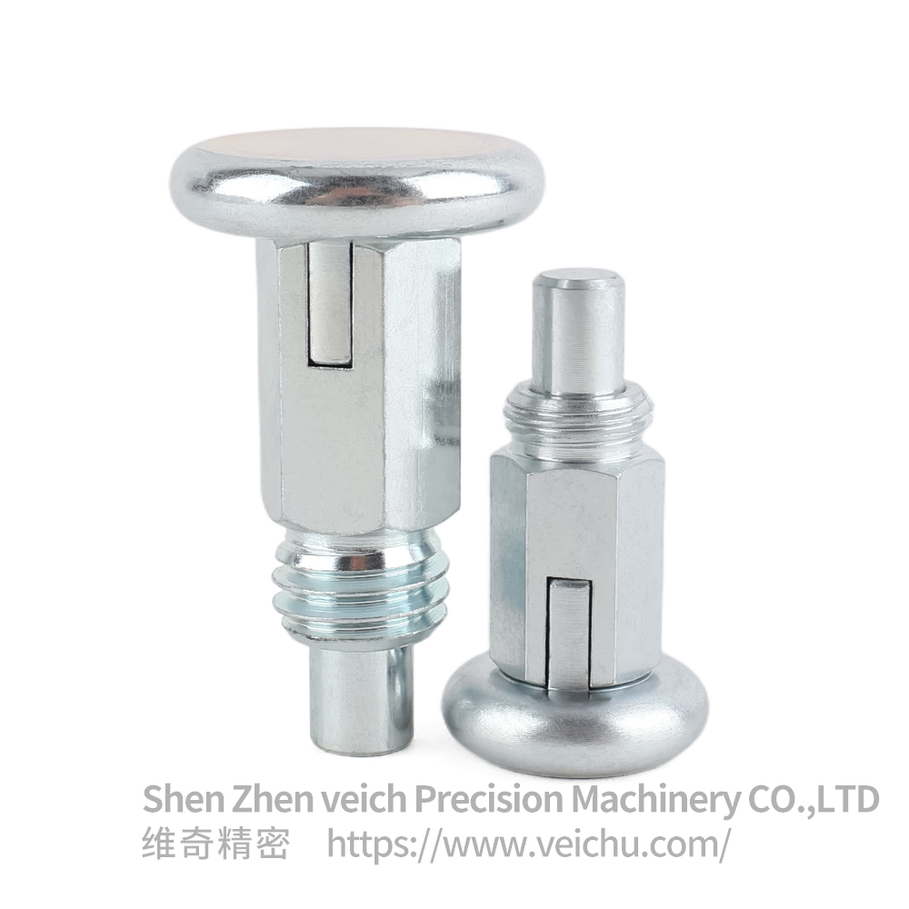 VCN231-C Rest Position Type Stainless Steel Mushroom head Hand-Retractable Plungers