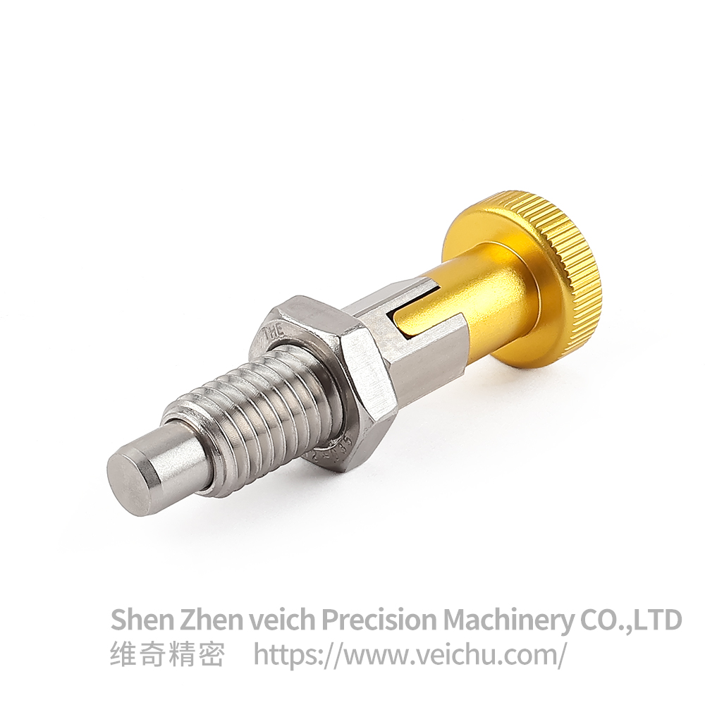 VCN217-CNK Gold Knob Stainless Steel Indexing Plungers