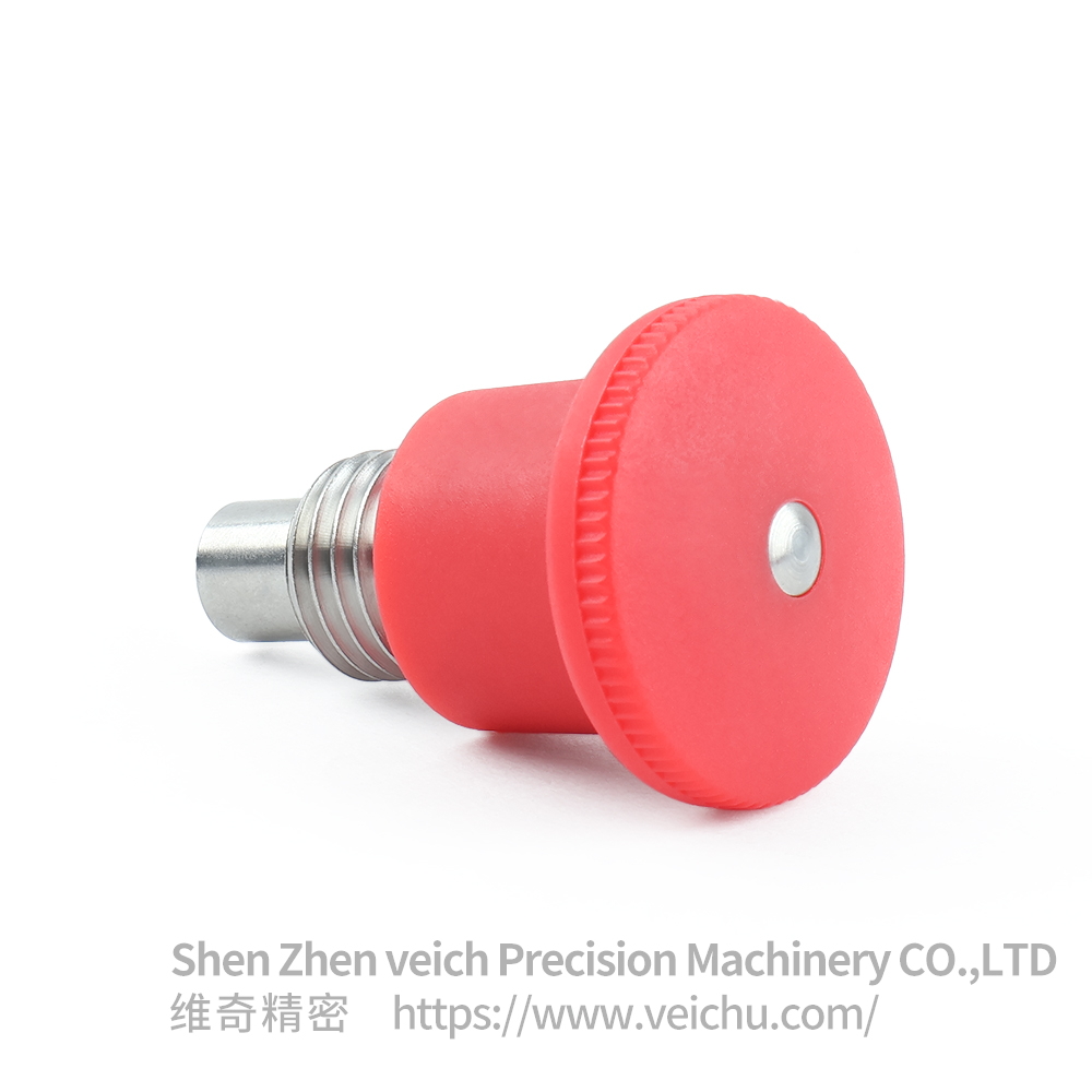 VCN218-BN /MBN Red Handle Stainless Steel Self-locking Type Spring Plungers