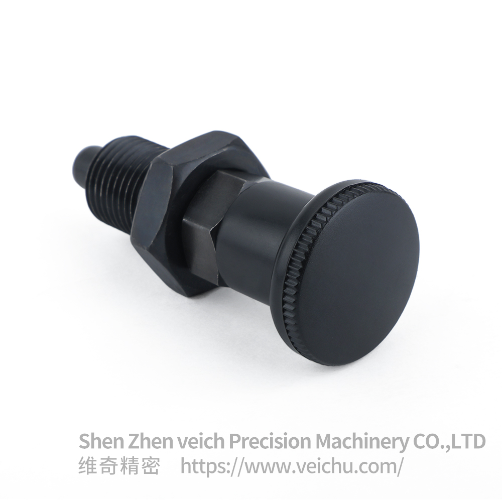 VCN221-BK-Black Carbon Steel Nylon 6 Knob Sring plunger