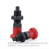 VCN221-BK-Red Carbon Steel Nylon6 Knob Spring Loaded Plunger