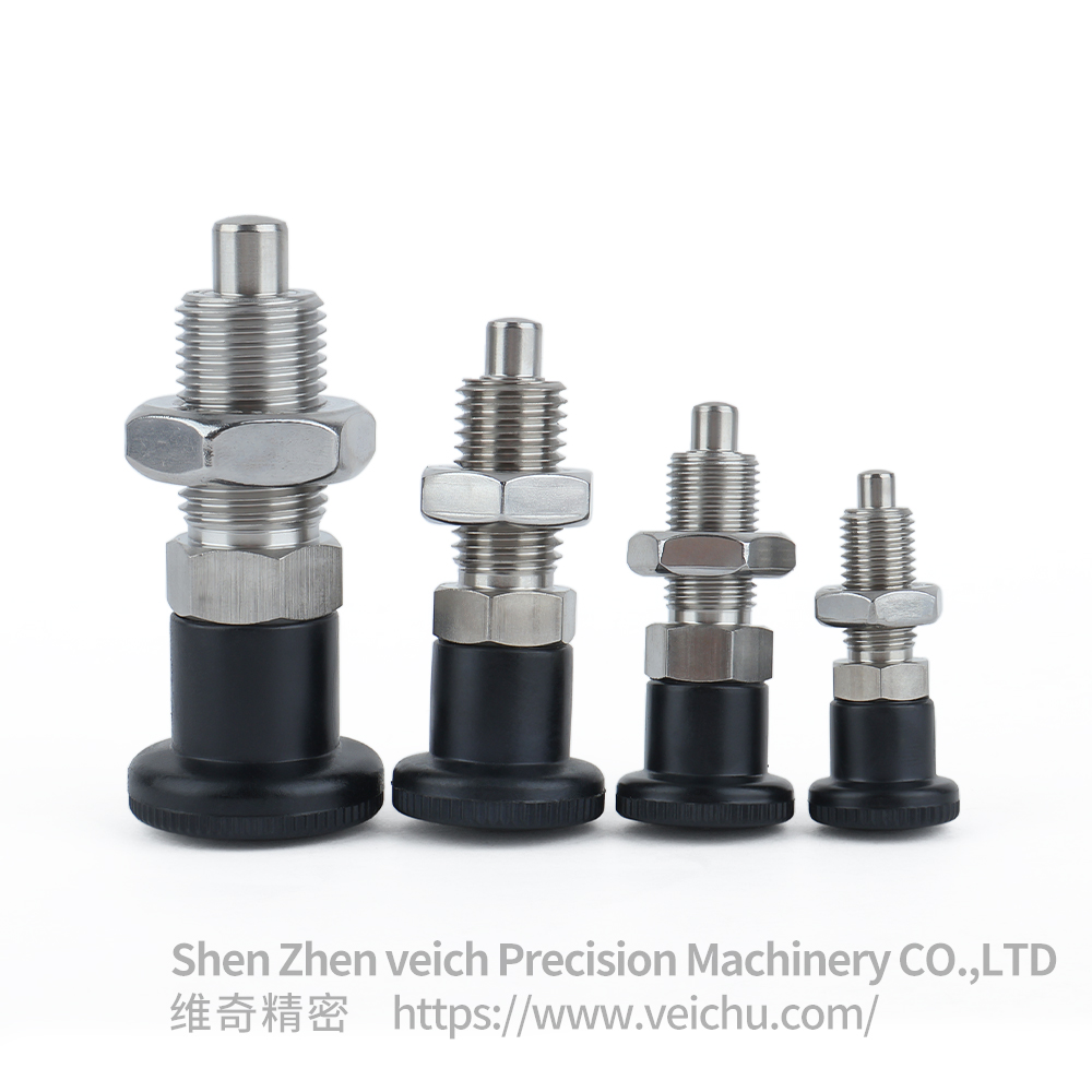 VCN221-BNK-Black Stainless Steel Nylon6 Knob Sring plunger