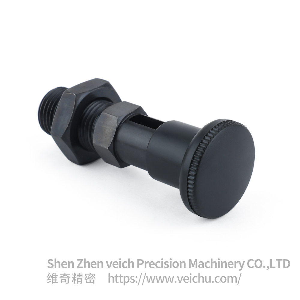 VCN221-CK-Black Carbon Steel Nylon 6 Knob Spring Detent Plungers