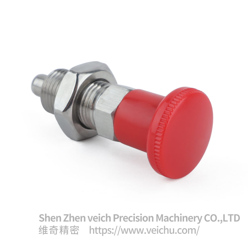 VCN221-BNK-Red Stainless Steel Nylon6 Knob Precision Indexing Plunger