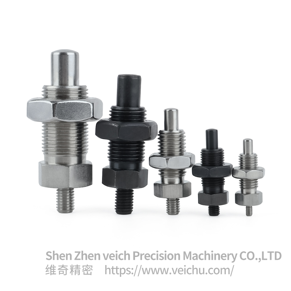 VCN225-GNK- Stainless Steel Dowel Spring Loaded Plunger without Knob