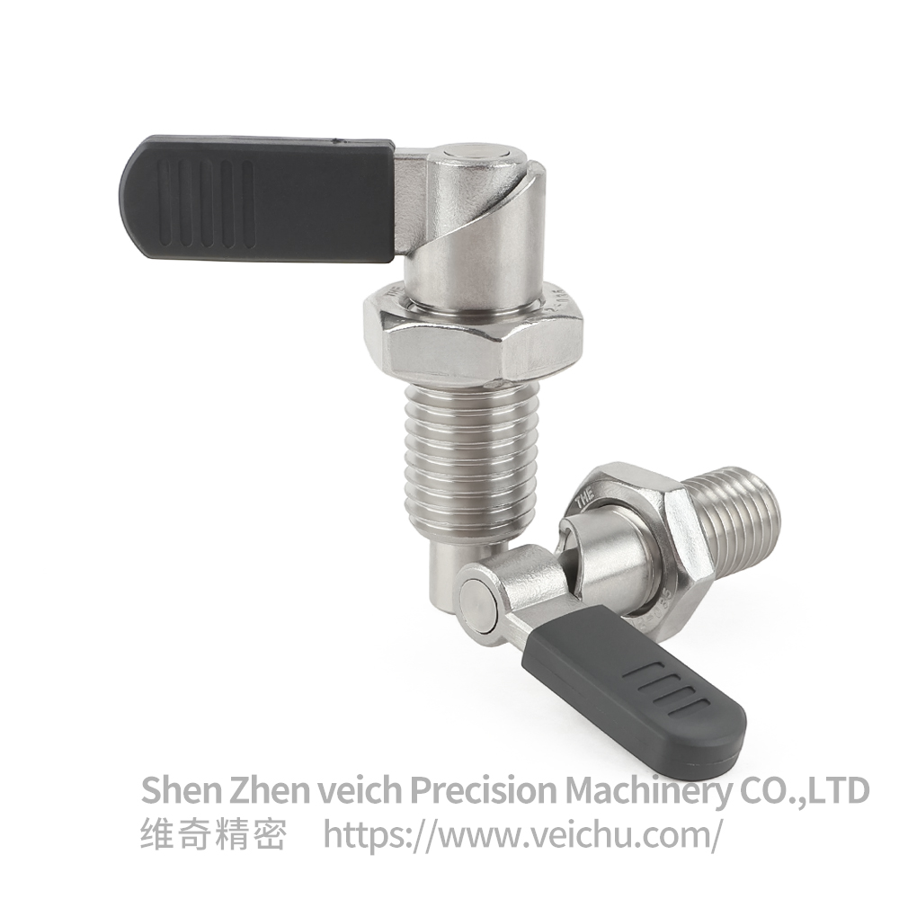 VCN226-BNK LType Stainless Steel Retractable Spring Plunger with Lever Cap