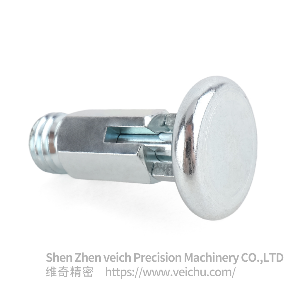 VCN231-C Rest Position Type Stainless Steel Mushroom head Hand-Retractable Plungers