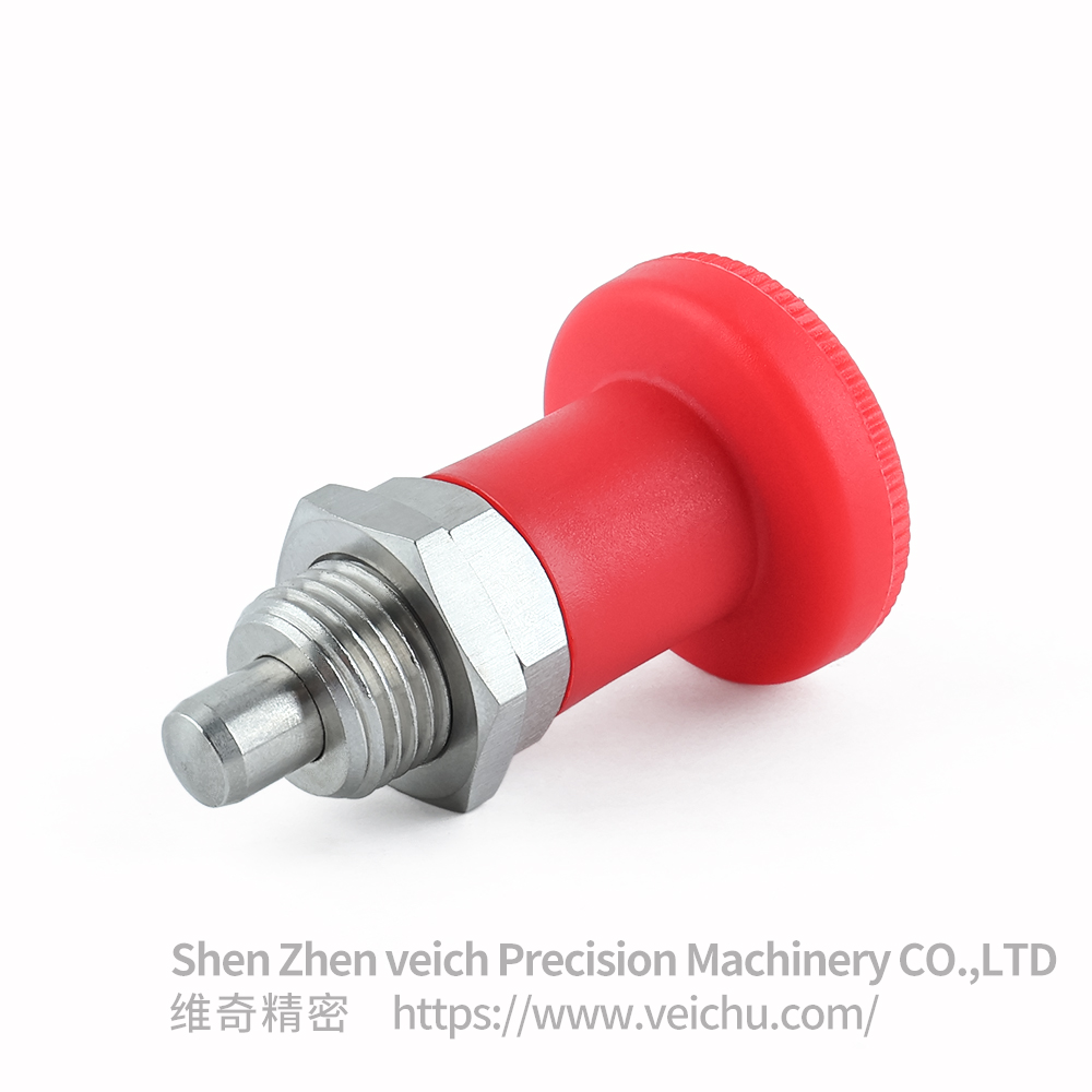 VCN216-BNK-Red Nylon Knob Precision Spring Plunger
