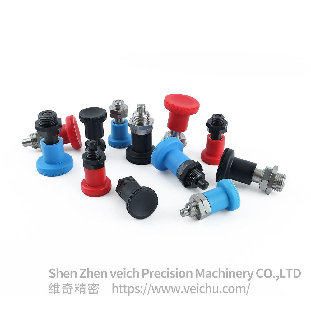 VCN216-CNK-Black Stainless Steel Dowel Spring Loaded Plunger