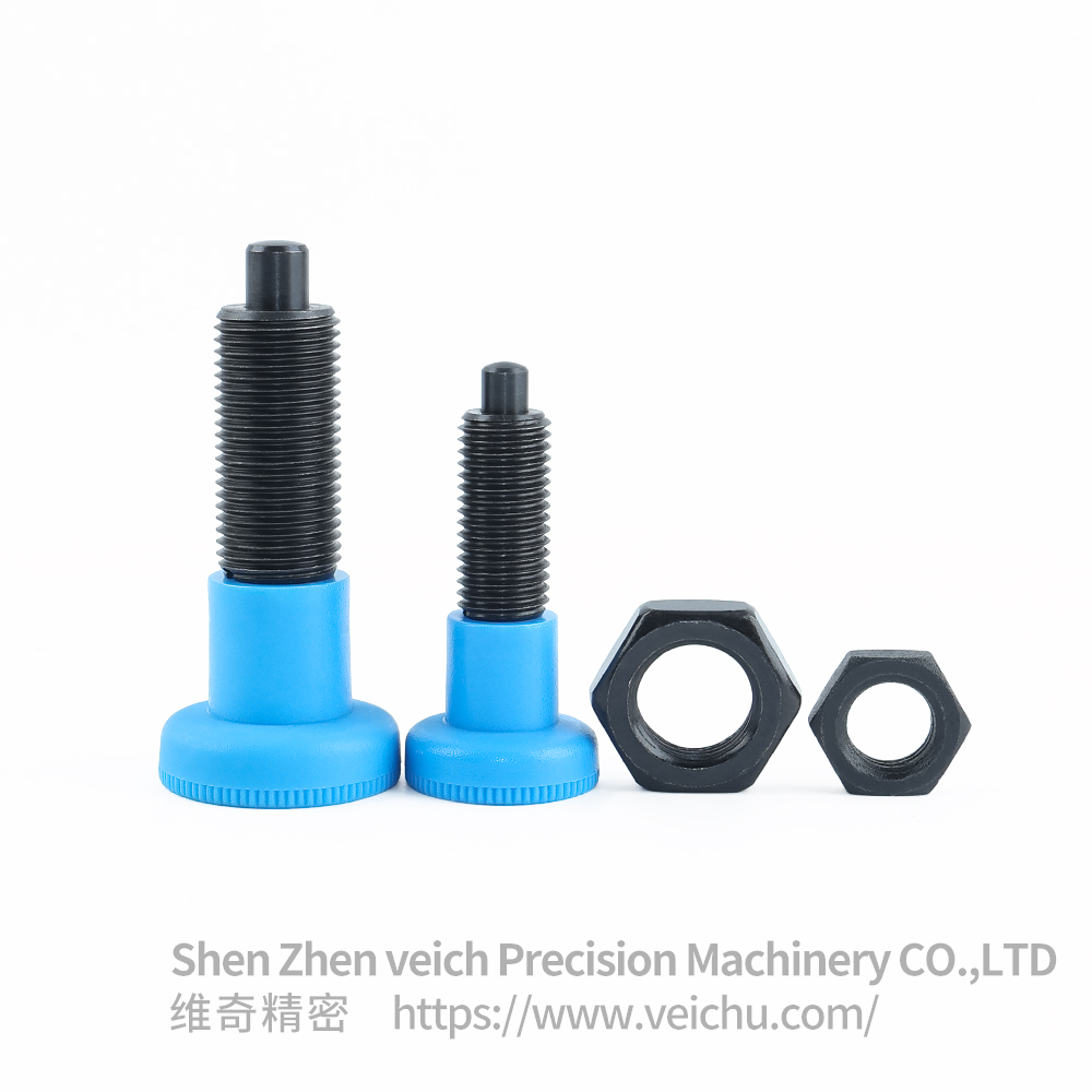 VCN219-BK-Blue Handle Indexing Spring Plunger