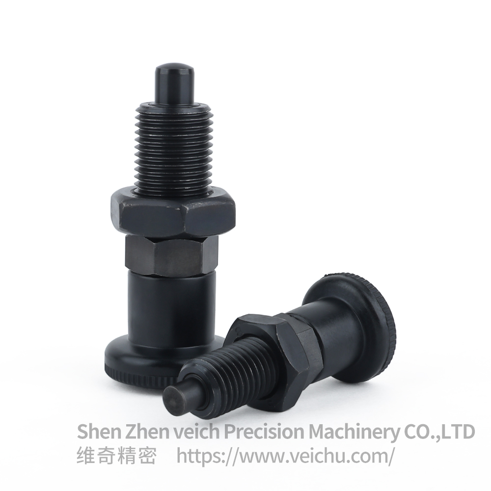 VCN221-BK-Black Carbon Steel Nylon 6 Knob Sring plunger