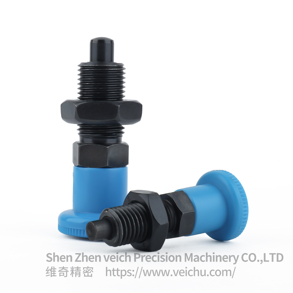 VCN221-BK-Black Carbon Steel Nylon6 Knob Indexing Plunger