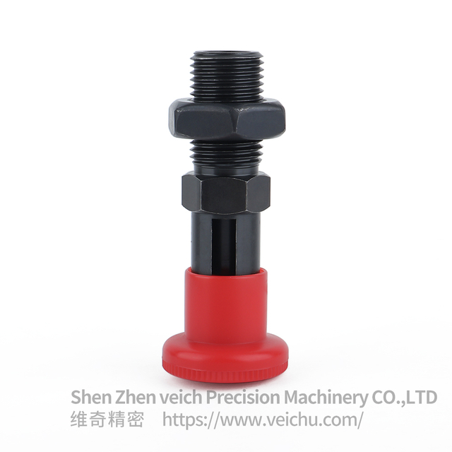 VCN221-CK-Red Carbon Steel Nylon 6 Knob Lock-out Spring Plungers