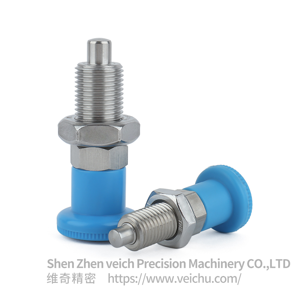 VCN221-BNK-Blue Stainless Steel Nylon6 Knob Hand-Retractable Plungers